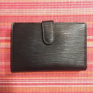 ~SOLD~ Louis Vuitton Black Epi Kiss Lock Wallet